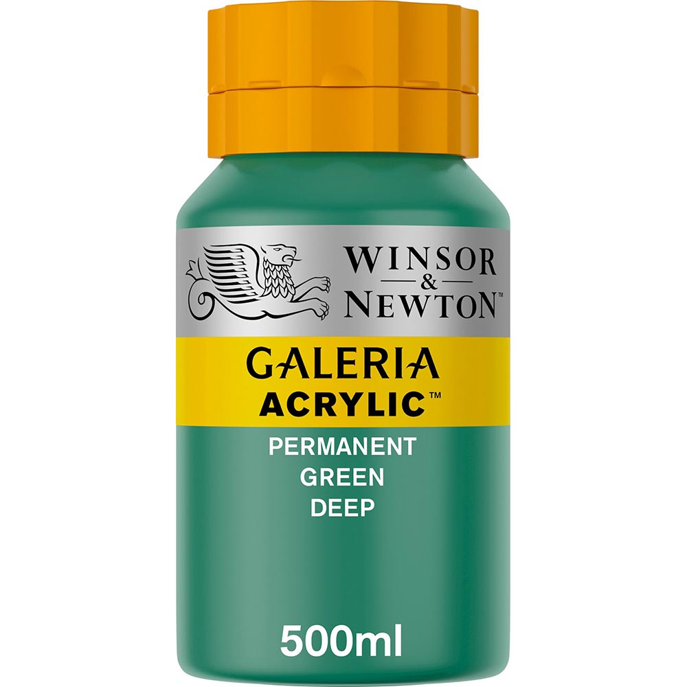 Winsor & Newton Galeria Acrylic 500ml Permanent Green Deep 482