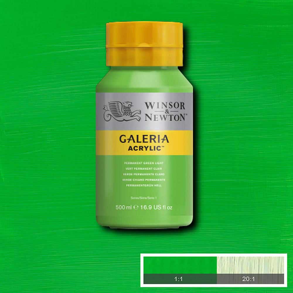 Winsor & Newton Galeria Acrylic 500ml Permanent Green Light 483