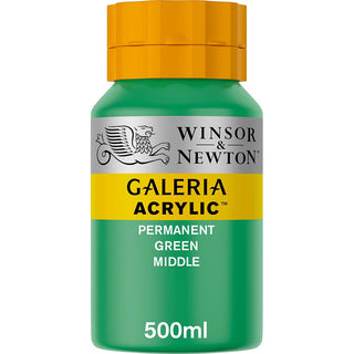 Winsor & Newton Galeria Acrylic 500ml Permanent Green Middle 484