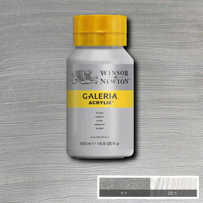 Winsor & Newton Galeria Acrylic 500ml Silver 617 S.2 (Metalik)