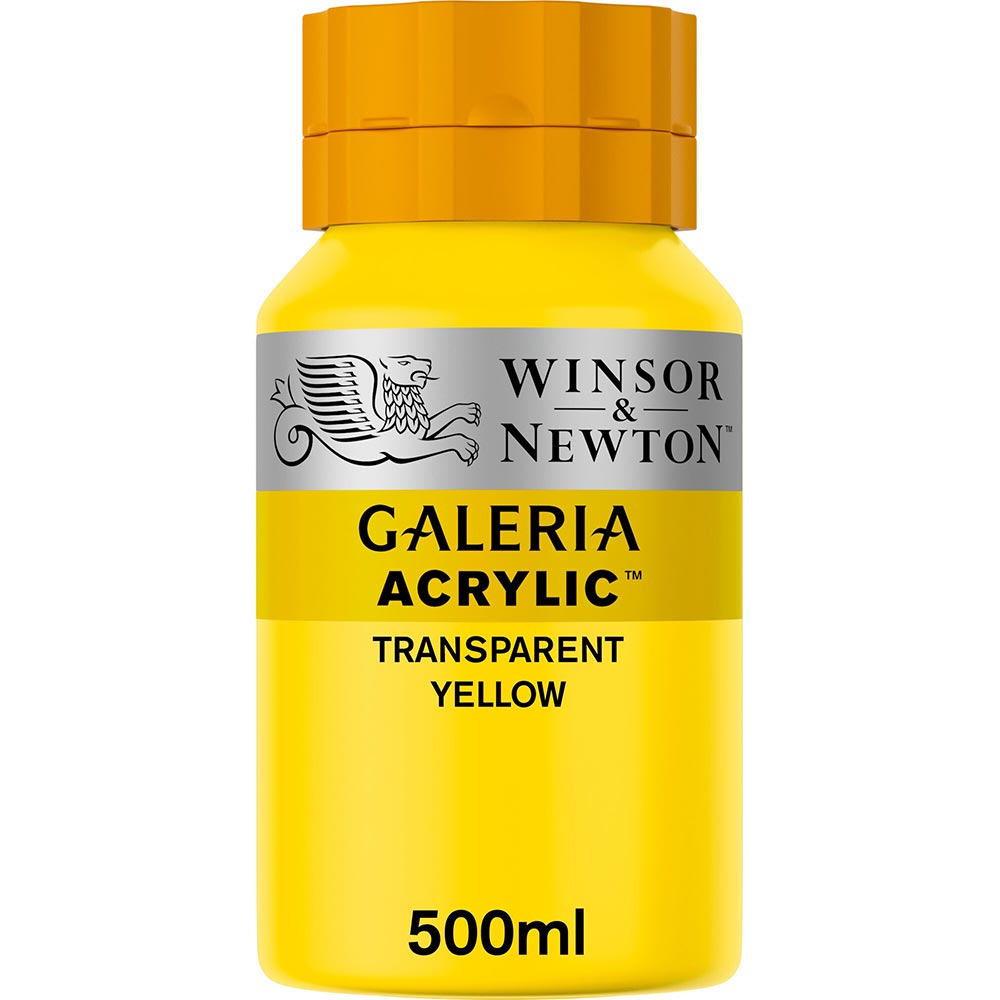 Winsor & Newton Galeria Acrylic 500ml Transparent Yellow 653