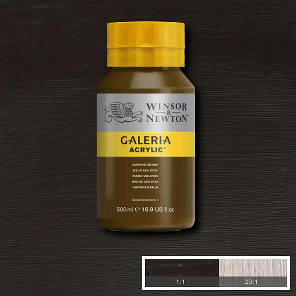 Winsor & Newton Galeria Acrylic 500ml Vandyke Brown 676