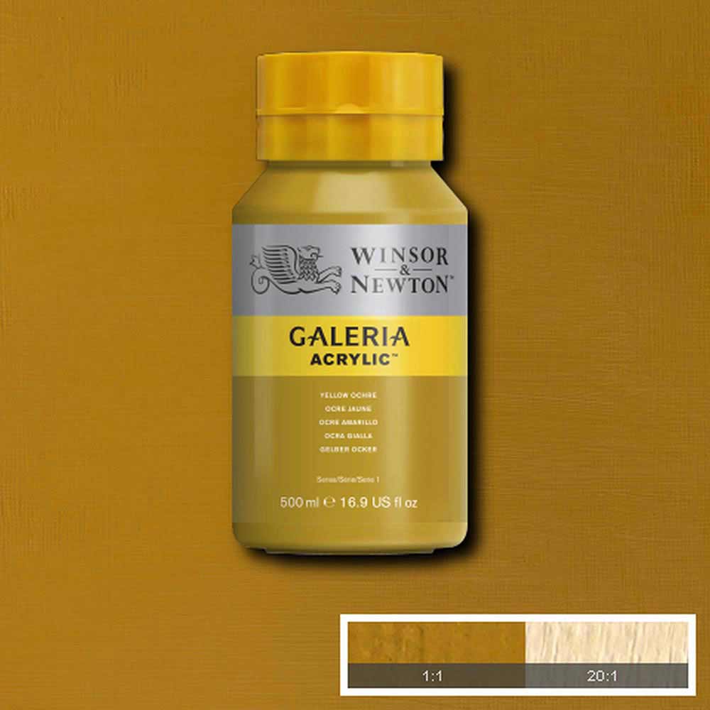 Winsor & Newton Galeria Acrylic 500ml Yellow Ochre 744