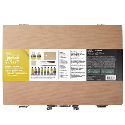 Winsor & Newton Galeria Akrilik Boya Wooden Set (Ahşap Kutulu 8x 60ml)