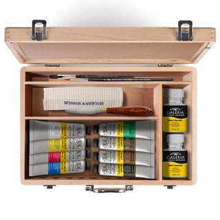 Winsor & Newton Galeria Akrilik Boya Wooden Set (Ahşap Kutulu 8x 60ml)