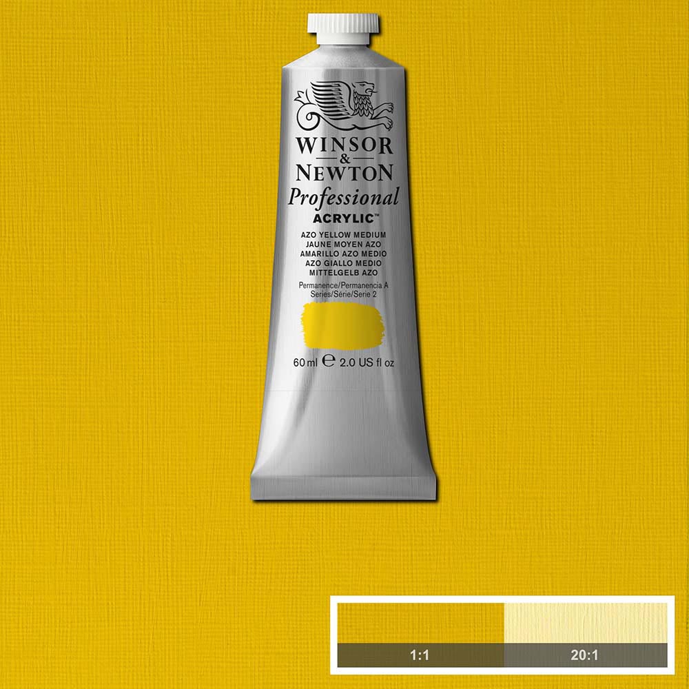 Winsor & Newton Professional Acrylic 60ml Azo Yellow Medium 019 S.2