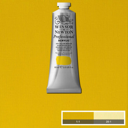 Winsor & Newton Professional Acrylic 60ml Azo Yellow Medium 019 S.2