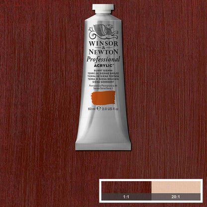 Winsor & Newton Professional Acrylic 60ml Burnt Sienna 074 S.1