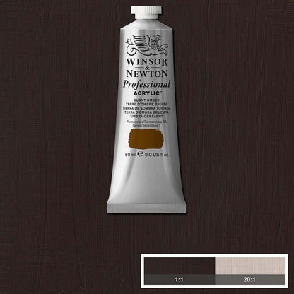 Winsor & Newton Professional Acrylic 60ml Burnt Umber 076 S.1