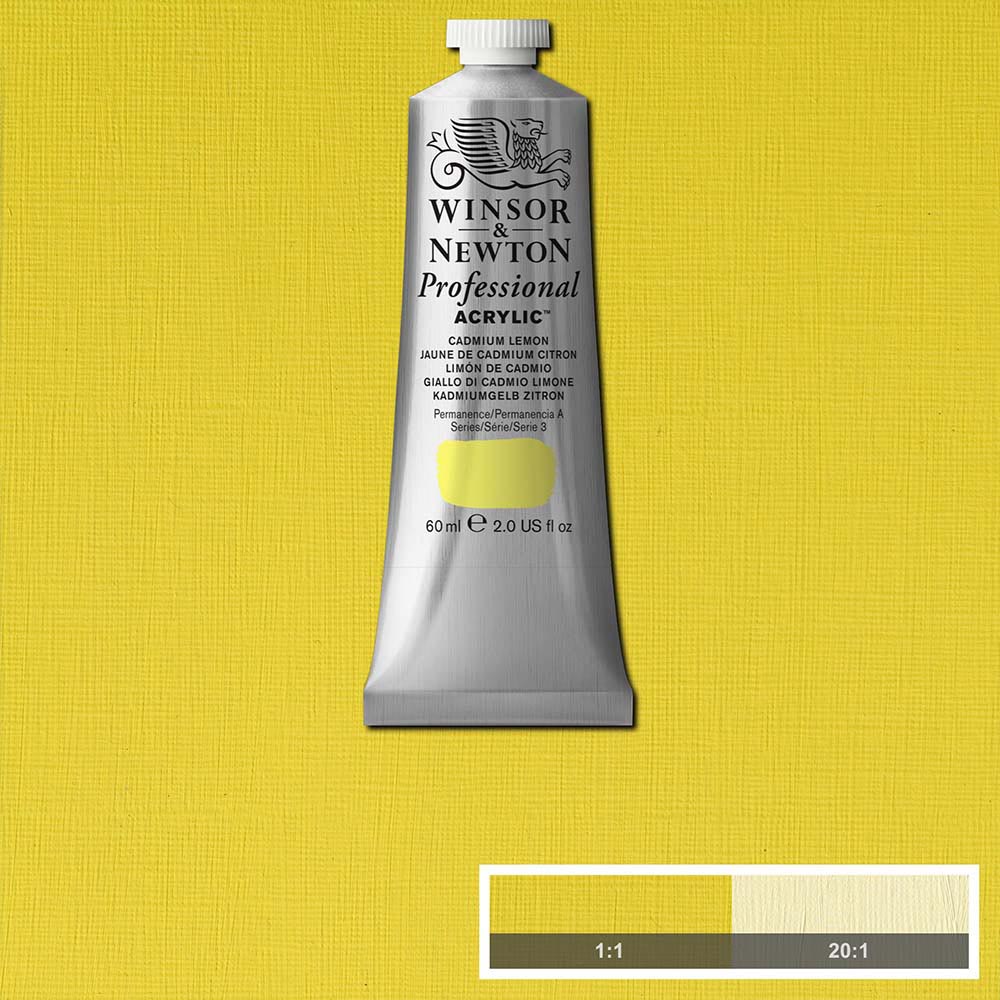 Winsor & Newton Professional Acrylic 60ml Cadmium Lemon 086 S.3