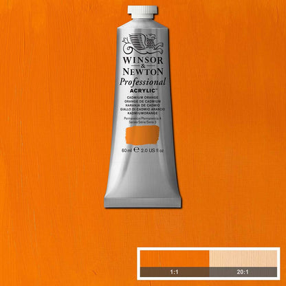 Winsor & Newton Professional Acrylic 60ml Cadmium Orange 089 S.3