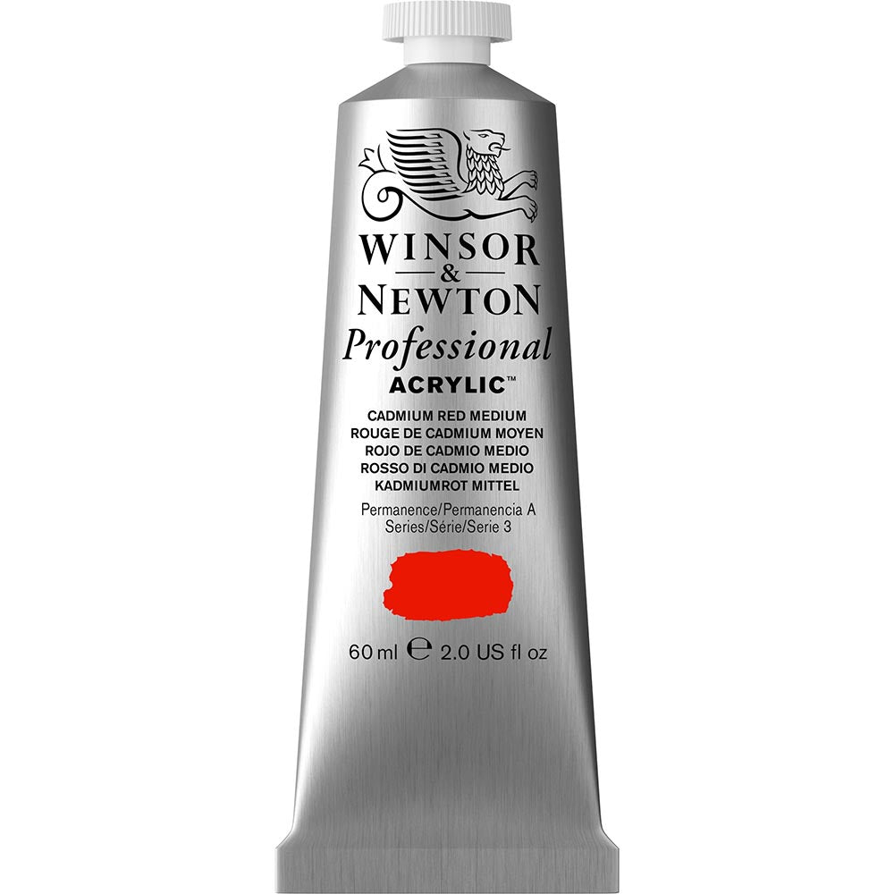Winsor & Newton Professional Acrylic 60ml Cadmium Red Medium 099 S.3