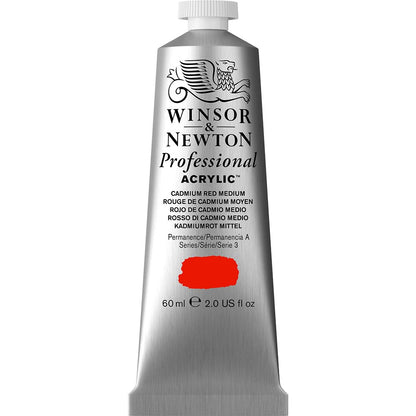 Winsor & Newton Professional Acrylic 60ml Cadmium Red Medium 099 S.3