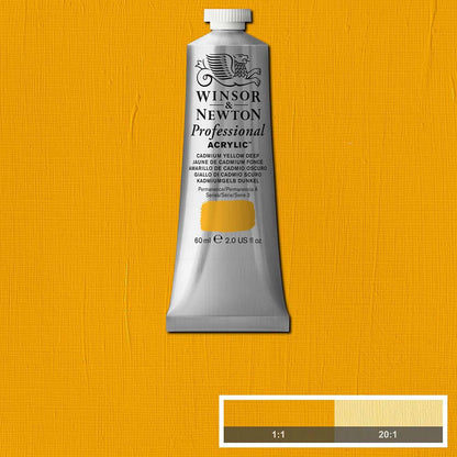 Winsor & Newton Professional Acrylic 60ml Cadmium Yellow Deep 111 S.3