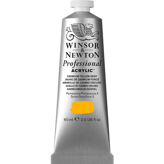Winsor & Newton Professional Acrylic 60ml Cadmium Yellow Deep 111 S.3