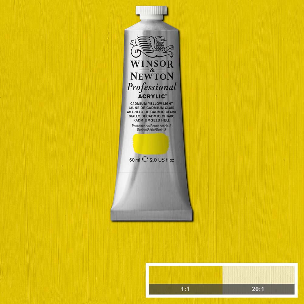 Winsor & Newton Professional Acrylic 60ml Cadmium Yellow Light 113 S.3
