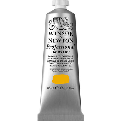 Winsor & Newton Professional Acrylic 60ml Cadmium Yellow Medium 116 S.3