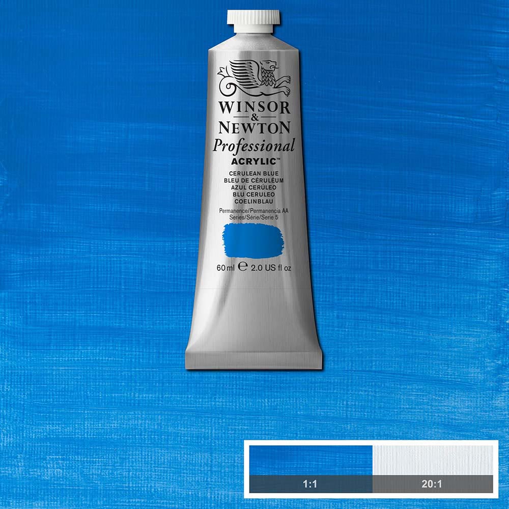 Winsor & Newton Professional Acrylic 60ml Cerulean Blue 137 S.5