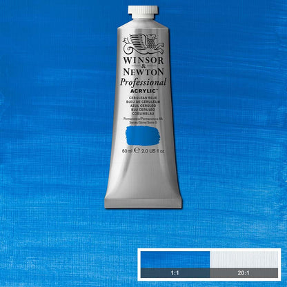 Winsor & Newton Professional Acrylic 60ml Cerulean Blue 137 S.5
