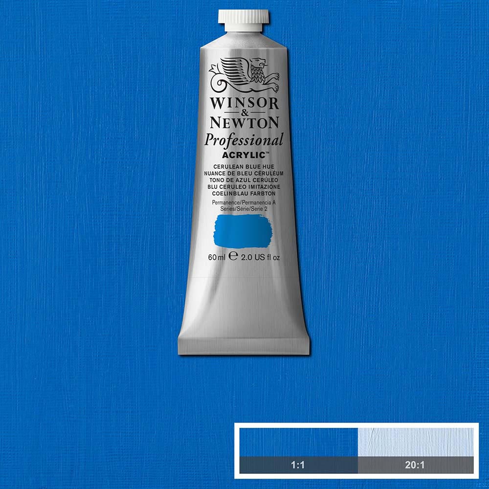 Winsor & Newton Professional Acrylic 60ml Cerulean Blue Hue 139 S.2