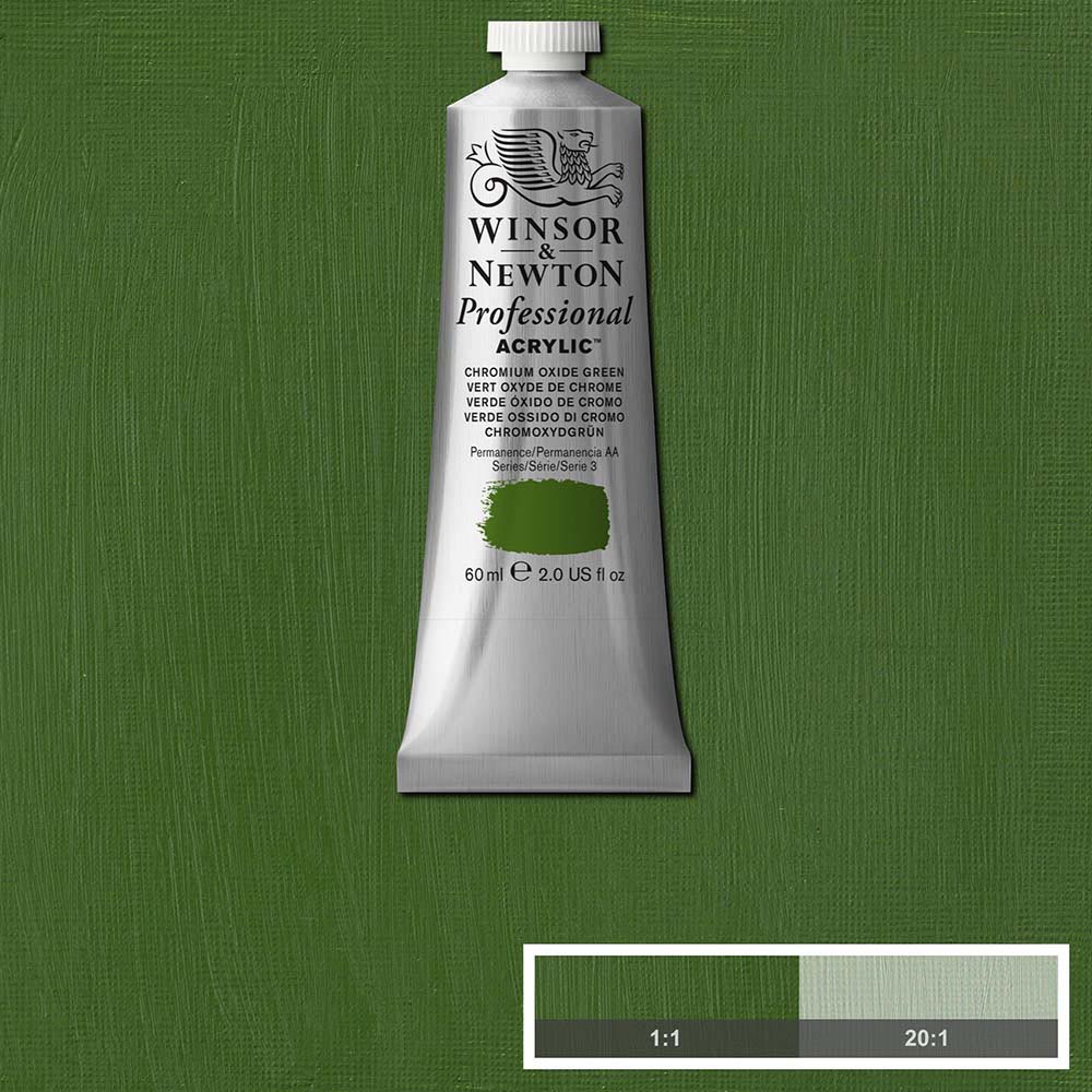 Winsor & Newton Professional Acrylic 60ml Chromium Oxide Green 162 S.3