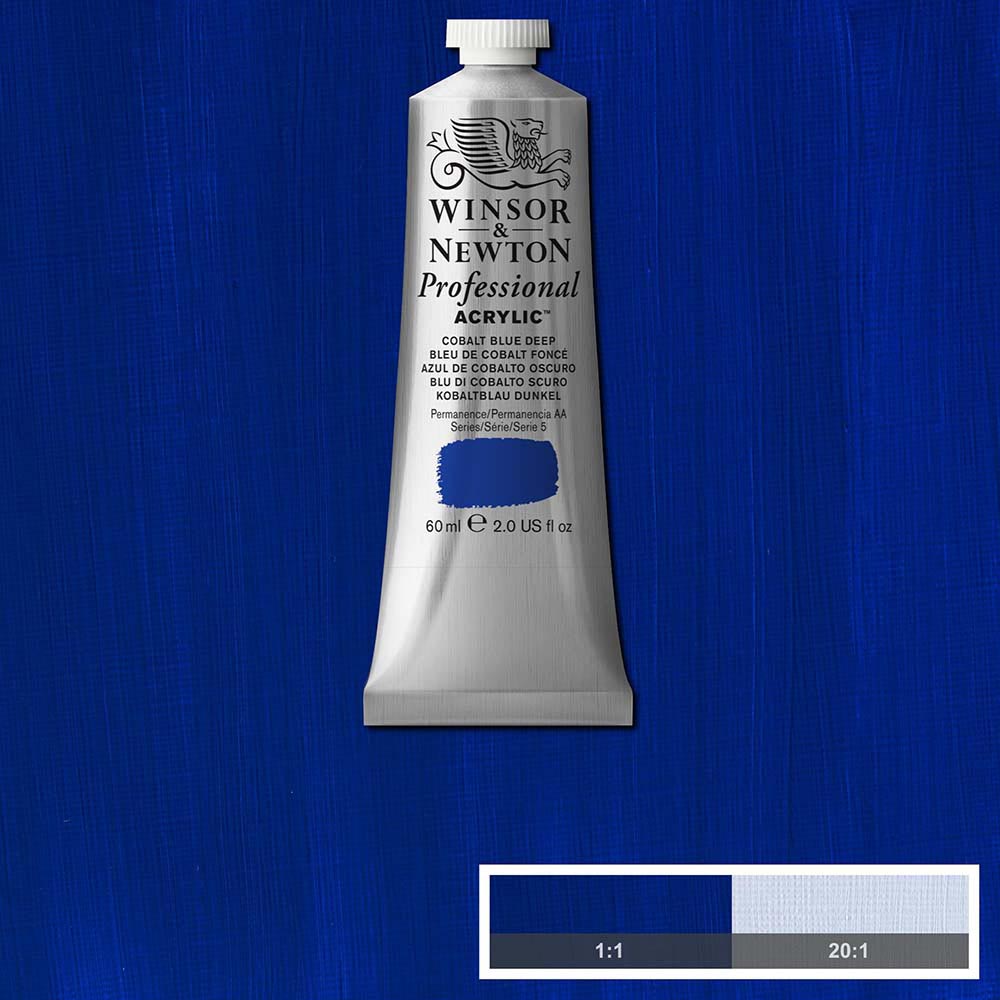 Winsor & Newton Professional Acrylic 60ml Cobalt Blue Deep 180 S.5