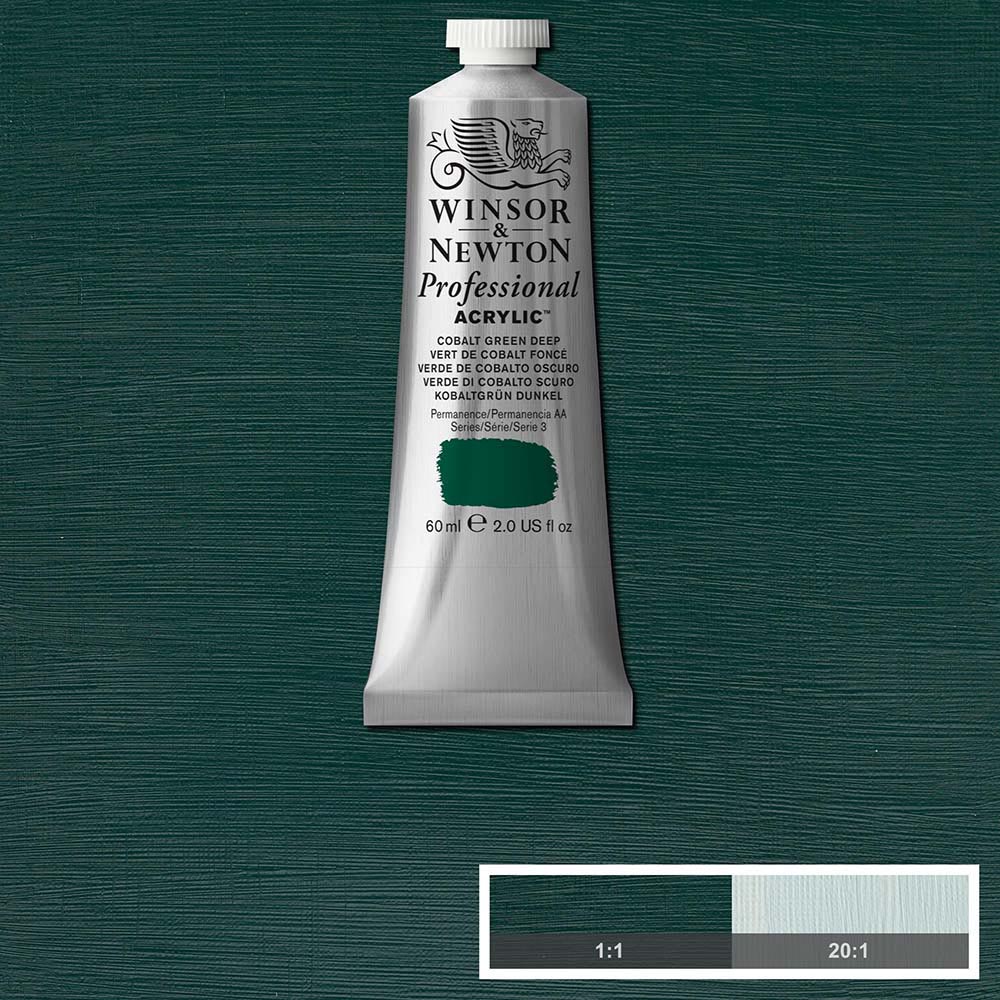 Winsor & Newton Professional Acrylic 60ml Cobalt Green Deep 185 S.3