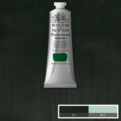 Winsor & Newton Professional Acrylic 60ml Hooker’s Green 311 S.3