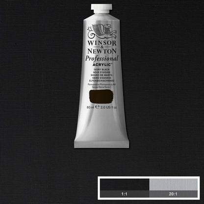 Winsor & Newton Professional Acrylic 60ml Ivory Black 331 S.1