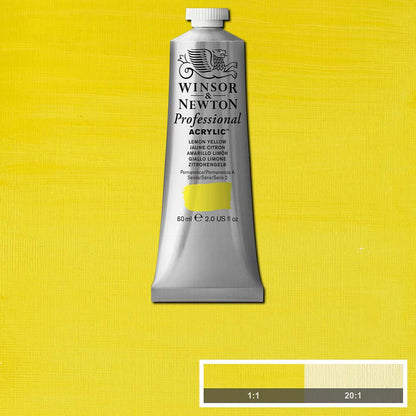 Winsor & Newton Professional Acrylic 60ml Lemon Yellow Hue 346 S.2