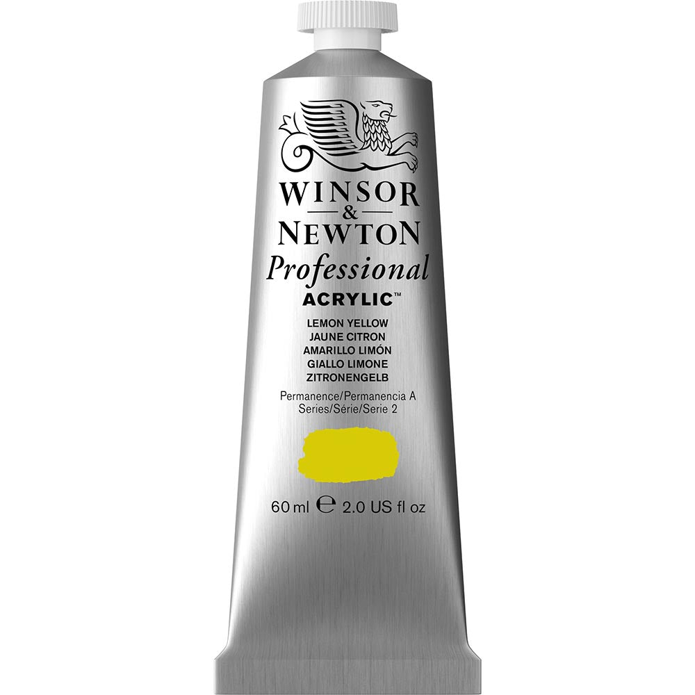 Winsor & Newton Professional Acrylic 60ml Lemon Yellow Hue 346 S.2