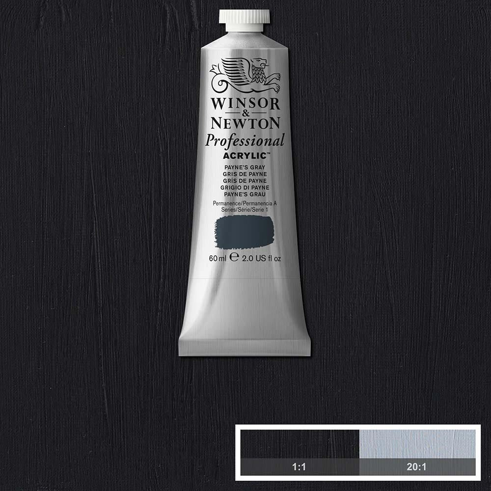 Winsor & Newton Professional Acrylic 60ml Payne’s Gray 465 S.1