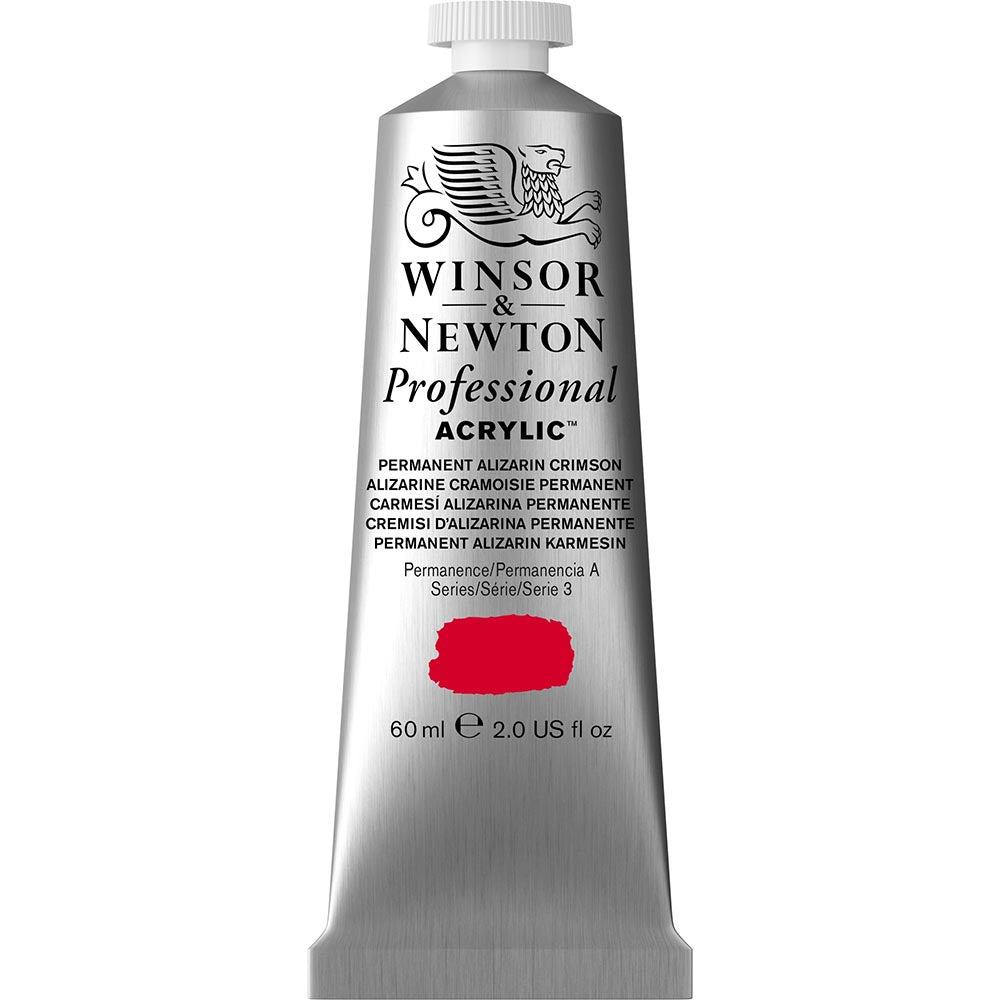 Winsor & Newton Professional Acrylic 60ml Permanent Alizarin Crimson 466 S.3