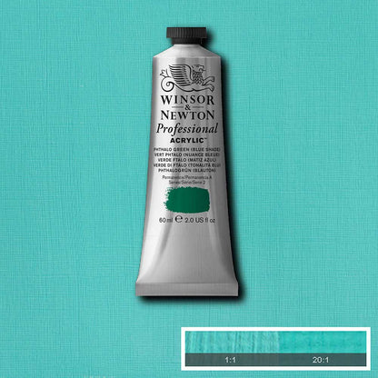 Winsor & Newton Professional Acrylic 60ml Phthalo Green (Blue Shade) 522 S.2
