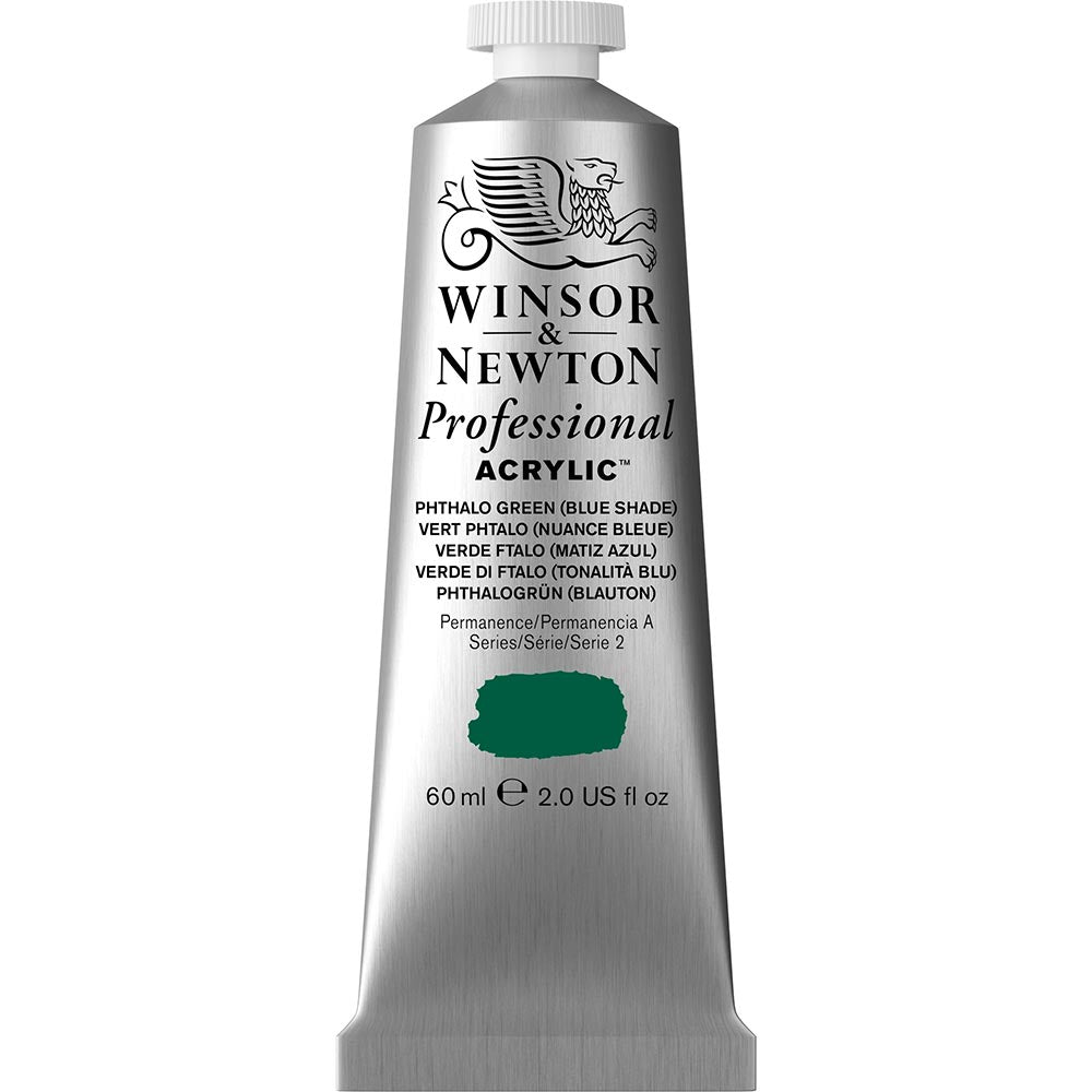 Winsor & Newton Professional Acrylic 60ml Phthalo Green (Blue Shade) 522 S.2