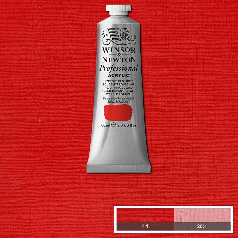 Winsor & Newton Professional Acrylic 60ml Pyrrole Red Light 536 S.4