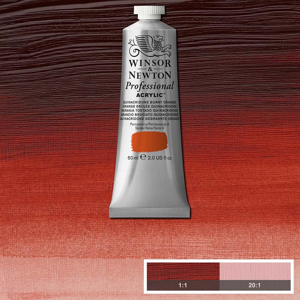 Winsor & Newton Professional Acrylic 60ml Quinacridone Burnt Orange 549 S.4