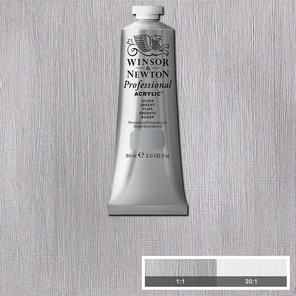 Winsor & Newton Professional Acrylic 60ml Silver No.1 617 S.3