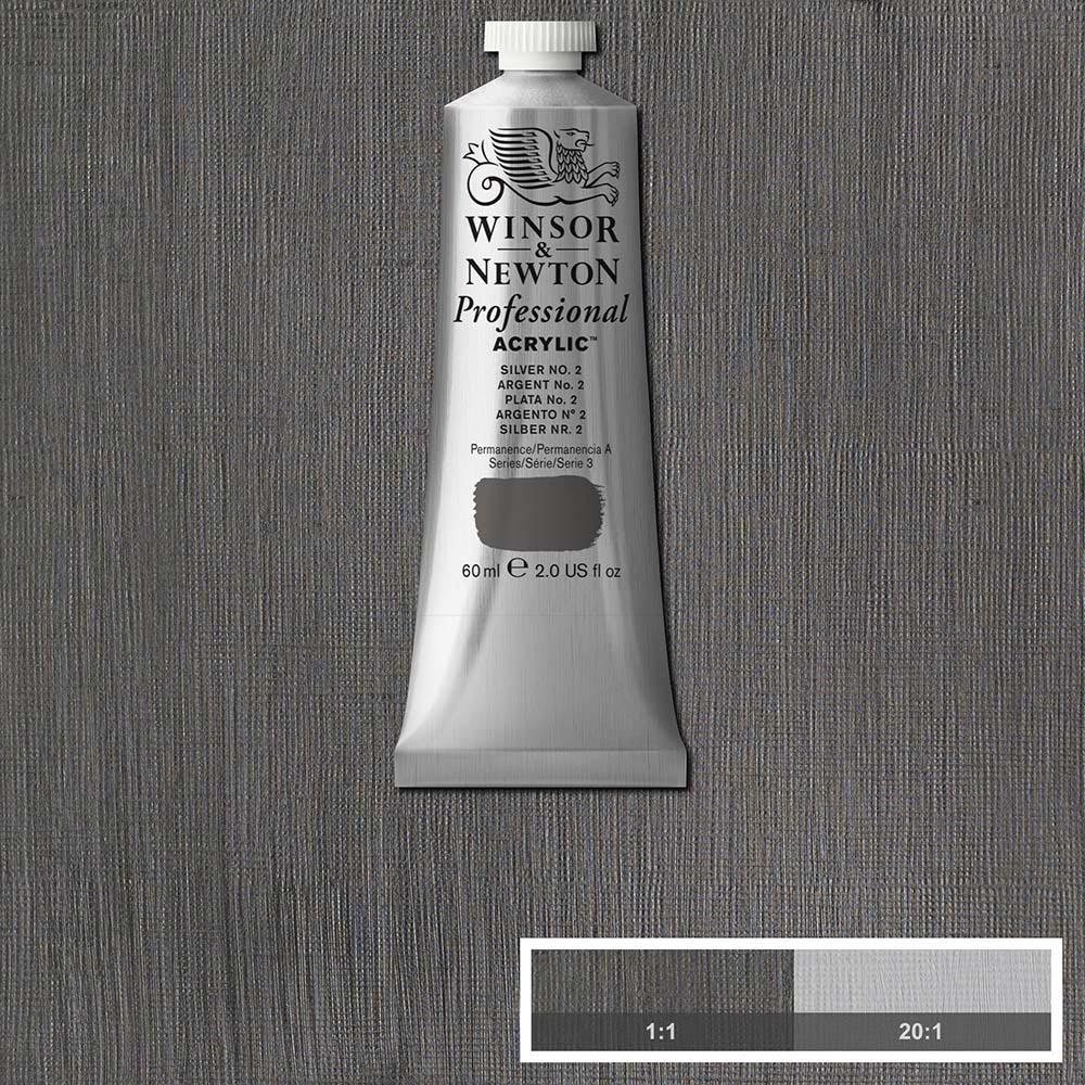 Winsor & Newton Professional Acrylic 60ml Silver No.2 624 S.3