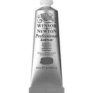 Winsor & Newton Professional Acrylic 60ml Silver No.2 624 S.3