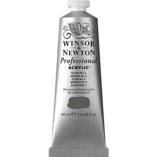 Winsor & Newton Professional Acrylic 60ml Silver No.2 624 S.3