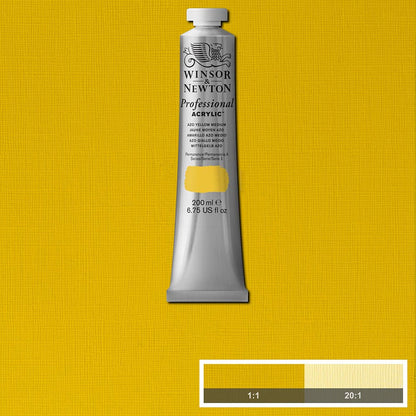 Winsor & Newton Professional Acrylic 200ml Azo Yellow Medium 019 S.2
