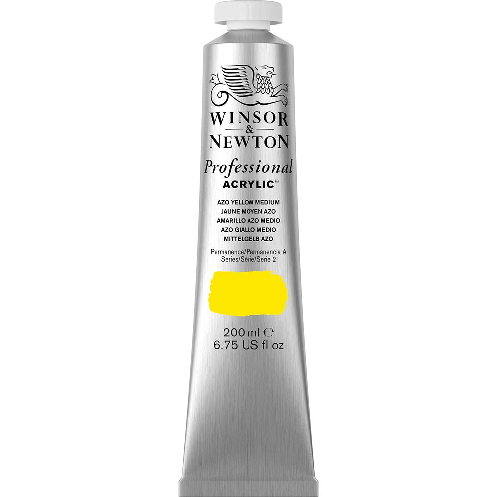 Winsor & Newton Professional Acrylic 200ml Azo Yellow Medium 019 S.2
