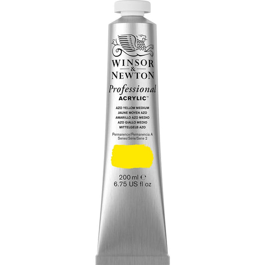 Winsor & Newton Professional Acrylic 200ml Azo Yellow Medium 019 S.2