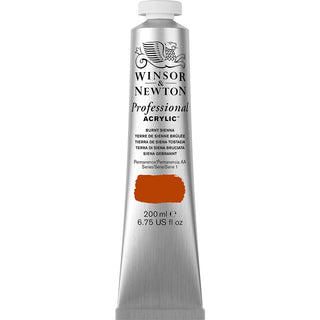 Winsor & Newton Professional Acrylic 200ml Burnt Sienna 074 S.1