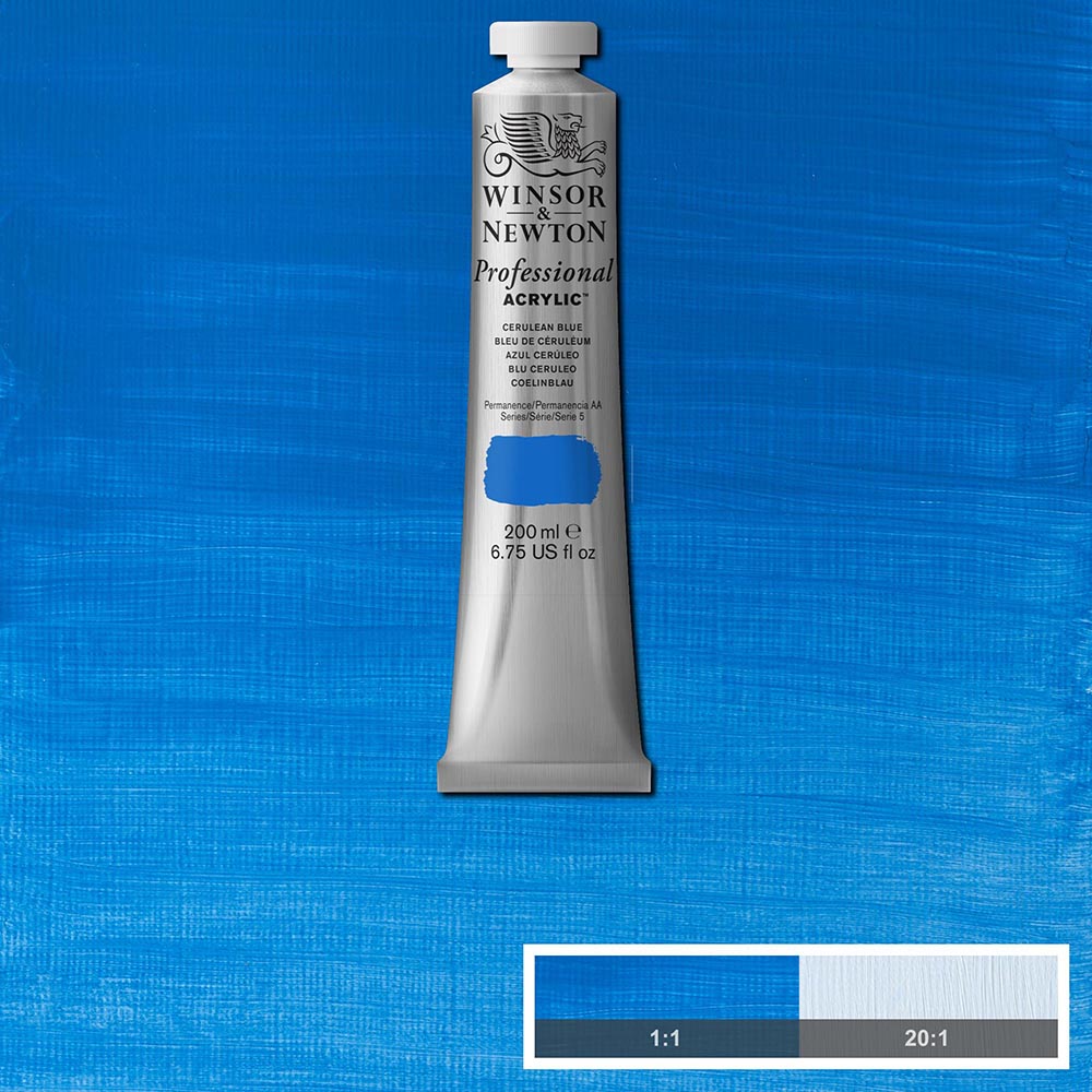 Winsor & Newton Professional Acrylic 200ml Cerulean Blue 137 S.5
