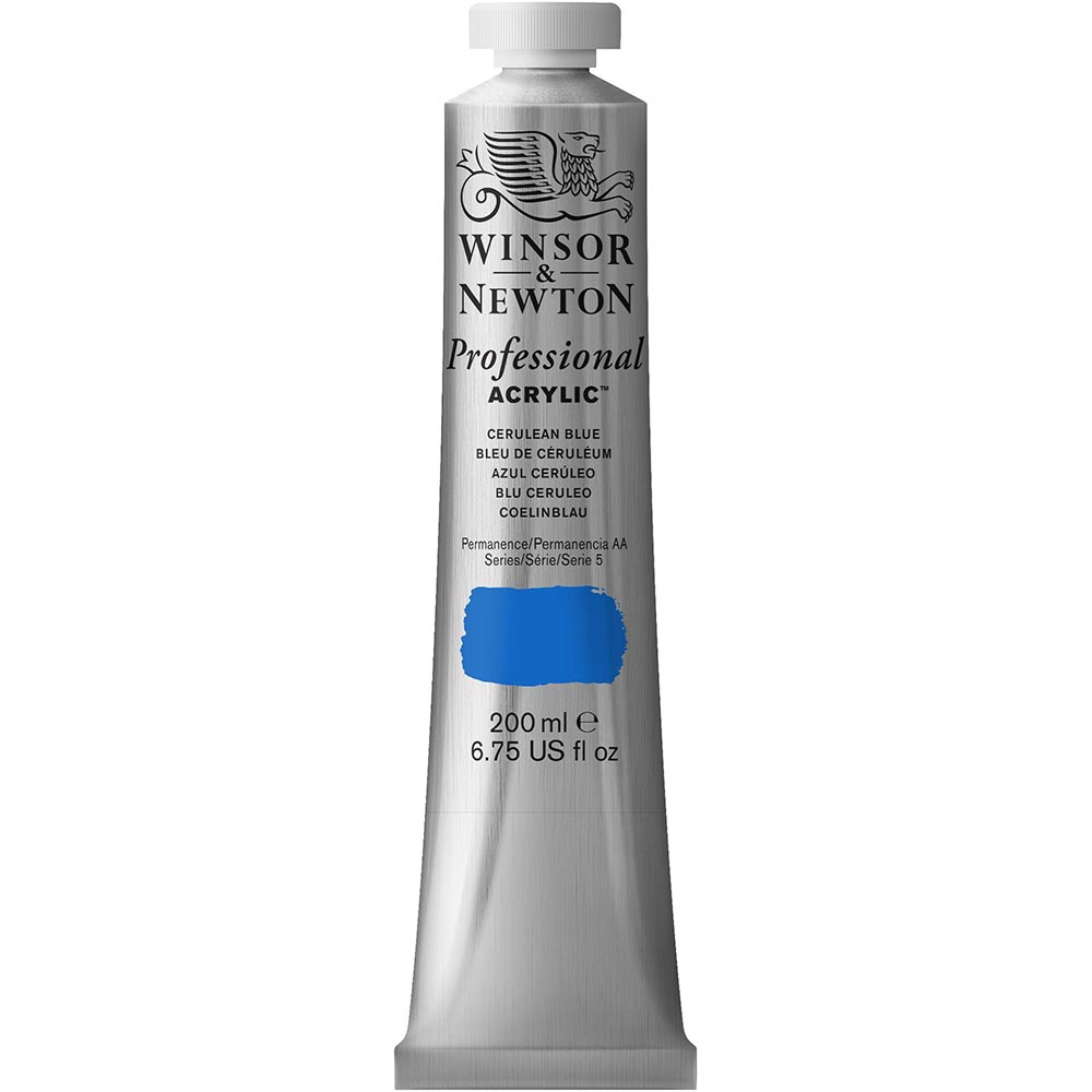Winsor & Newton Professional Acrylic 200ml Cerulean Blue 137 S.5
