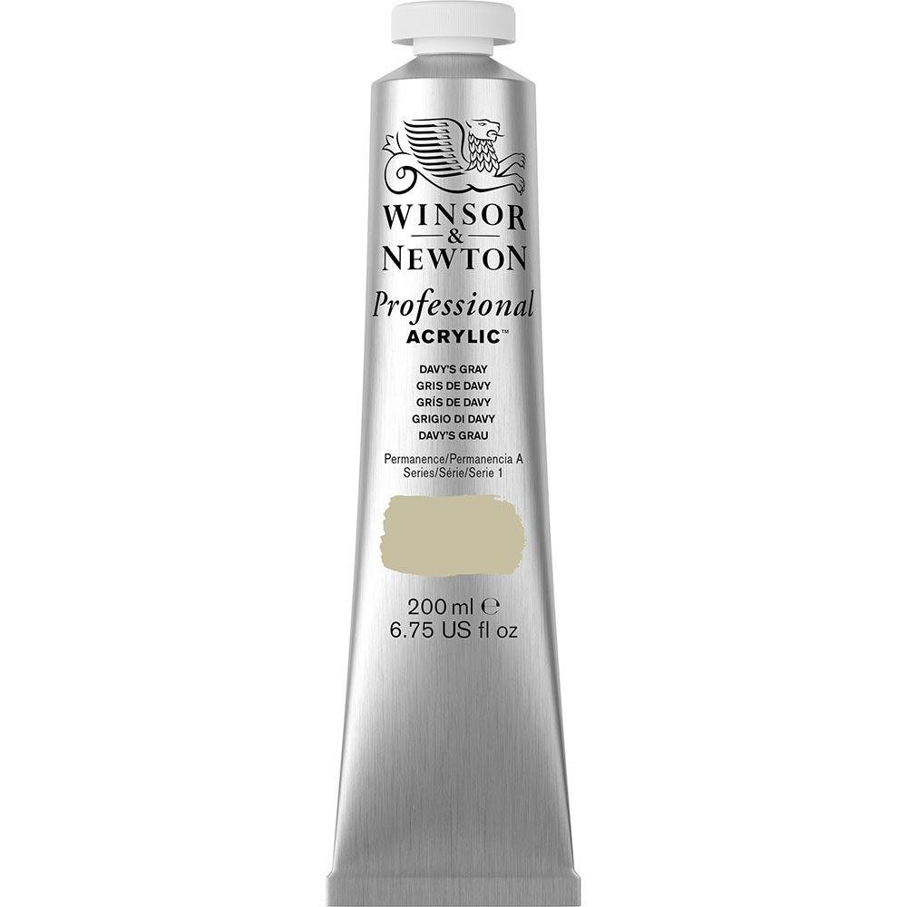 Winsor & Newton Professional Acrylic 200ml Davy’s Gray 217 S.1