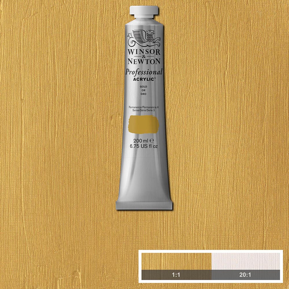 Winsor & Newton Professional Acrylic 200ml Gold 283 S.3