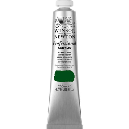 Winsor & Newton Professional Acrylic 200ml Hooker’s Green 311 S.3